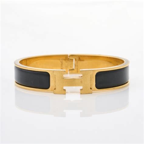 hermes clic h bracelet black and gold|hermes clic h bracelet france.